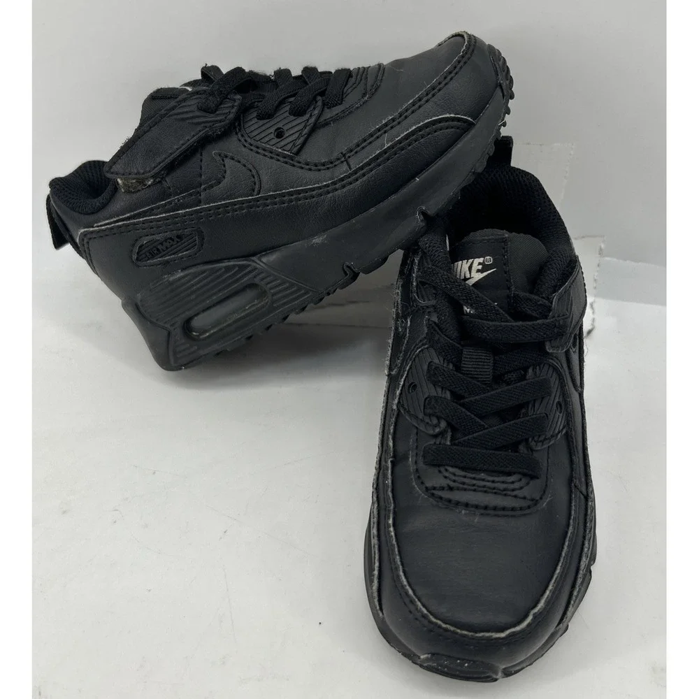 Nike Air Max 90 Sneakers Triple Black HF6357-001 Childs 9C
